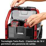Einhell Professional Compresor con batería SILENZZO 36/210 Power X-Change (36 V, máx. 8 bar, depósito de 8 l, potencia de aspiración 210 l/min, manómetro, sin aceite, silencioso, sin batería)