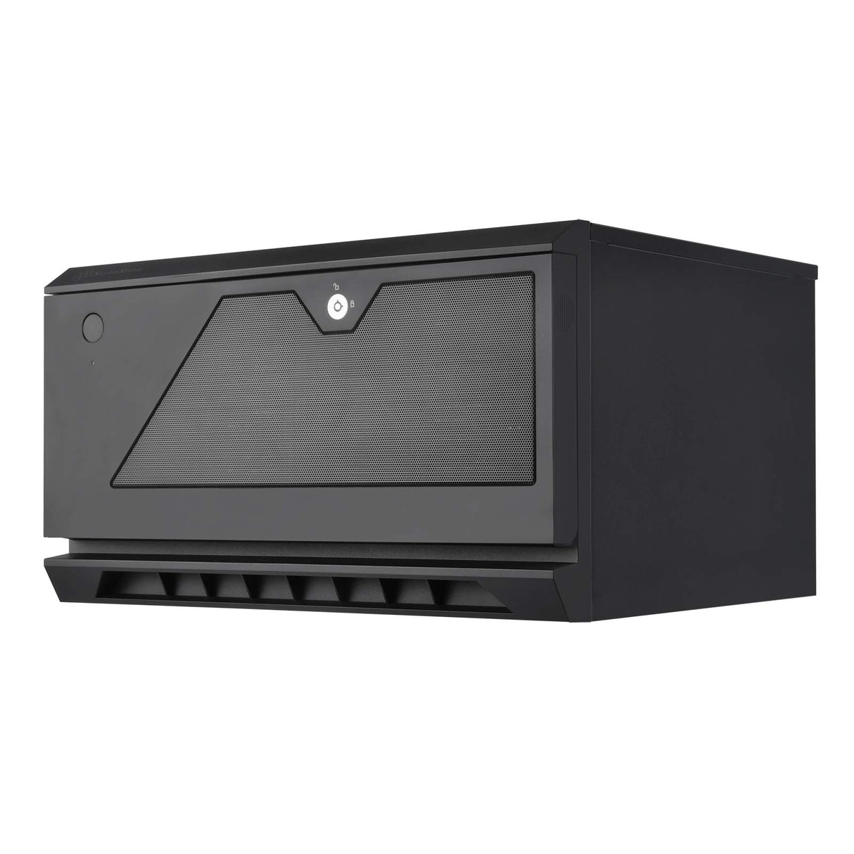 SilverStone Technology SST-CS381 v1.2 - Caja de Almacenamiento ATX Midi Tower para Ordenador, Interior Negro, Compatible con 8 bahías de Disco Duro de 3,5" o 2,5", Puerta Frontal con Cerradura, Negro