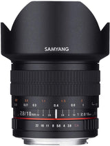 Samyang F1120409101 - Objetivo fotográfico DSLR para Micro Cuatro Tercios (Distancia Focal Fija 10mm, Apertura f/2.8-22 ED AS NCS CS), Negro