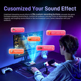 MAONO Mezclador de audio para juegos, interfaz de audio con preamplificador profesional, RGB, Bluetooth, alimentación fantasma de 48 V para transmisión en vivo, podcasting, creación de contenido,