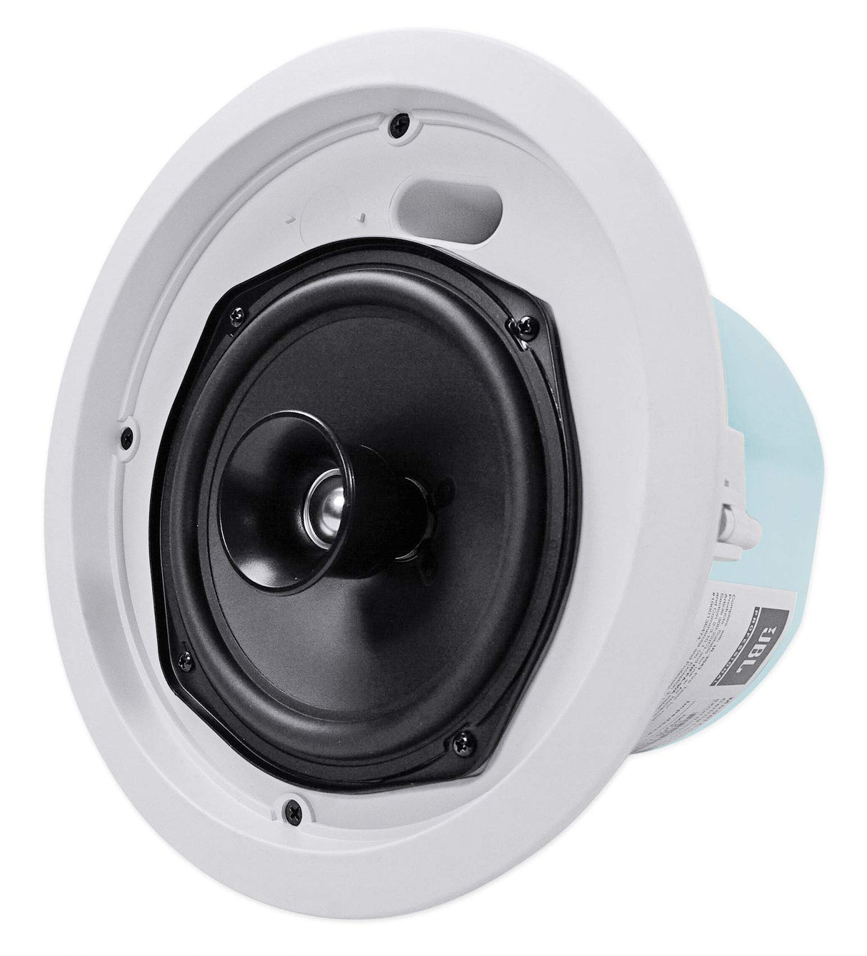 JBL Professional Control 26C 2-Way, 6.5” Round In-Ceiling Speaker with Metal Back-Can. 16 Ohm, 150 Watt. Sold as Pair. White, Paintable Grille.