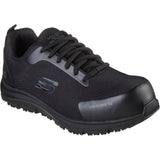 Skechers Ulmus SR Safety Toe, Zapatillas Hombre, Black/Charcoal, 46 EU