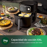 Philips Airfryer Combi Serie 7000 XXL - 8,3 L (2 kg), 22 en 1 Airfryer, Conexión WiFi, 99% menos grasa Añadida** con Rapid CombiAir, Aplicación HomeID, Negro (HD9876/90)