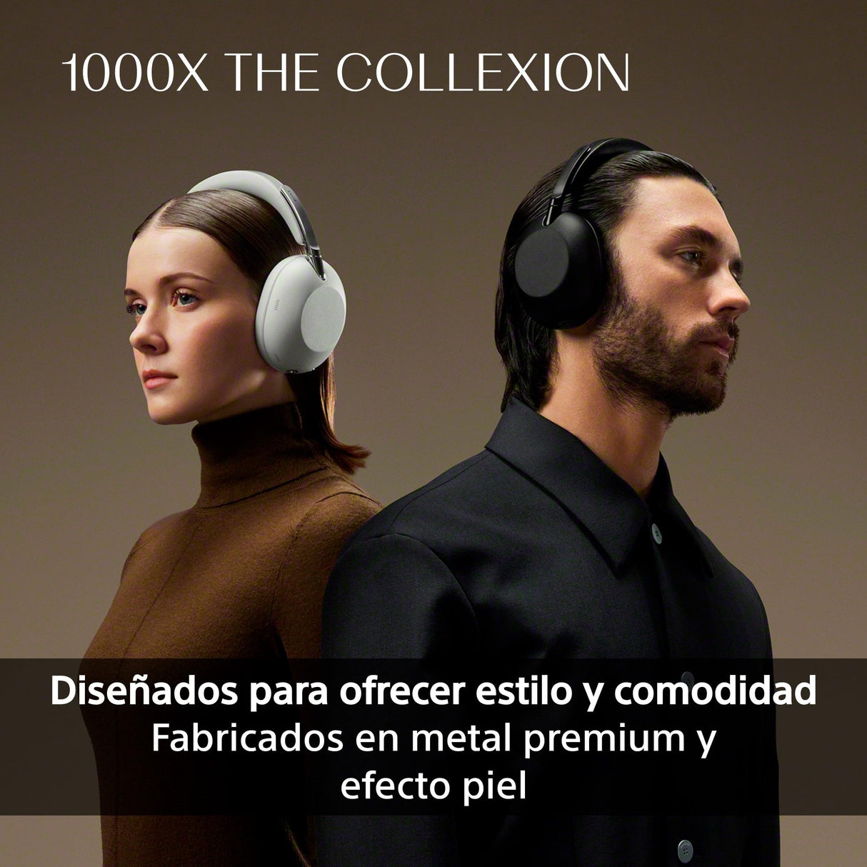 Sony 1000X The COLLEXION Auriculares de Lujo Bluetooth inalámbricos, con Noise Cancelling Premium, Sonido Hi-Res Estudio; 360 Spatial Audio; Estuche Resistente; Platino, Nuevo Modelo