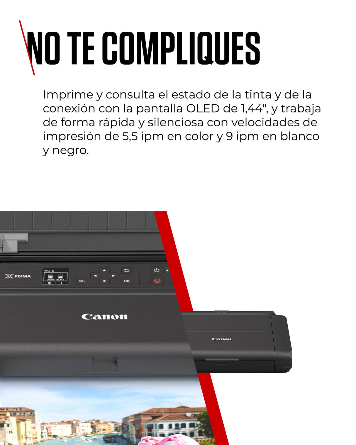 Canon Pixma TR150 Impresora, con bateria negro