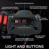 Honeycomb Aeronautical Alpha Flight Controls Yoke & Switch Panel in aviation quality for flight simulators, Universal control system for simmers, student pilots and pilots, Flight simulator for PC