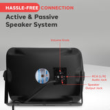 Pyle Altavoces Bluetooth Resistentes al Agua para Exterior – Altavoces de Pared 2 Vías de 5,25" (13,34 cm) con Rejilla Protectora, Soporte Universal – para Terraza, Jardín e Interior (Par)