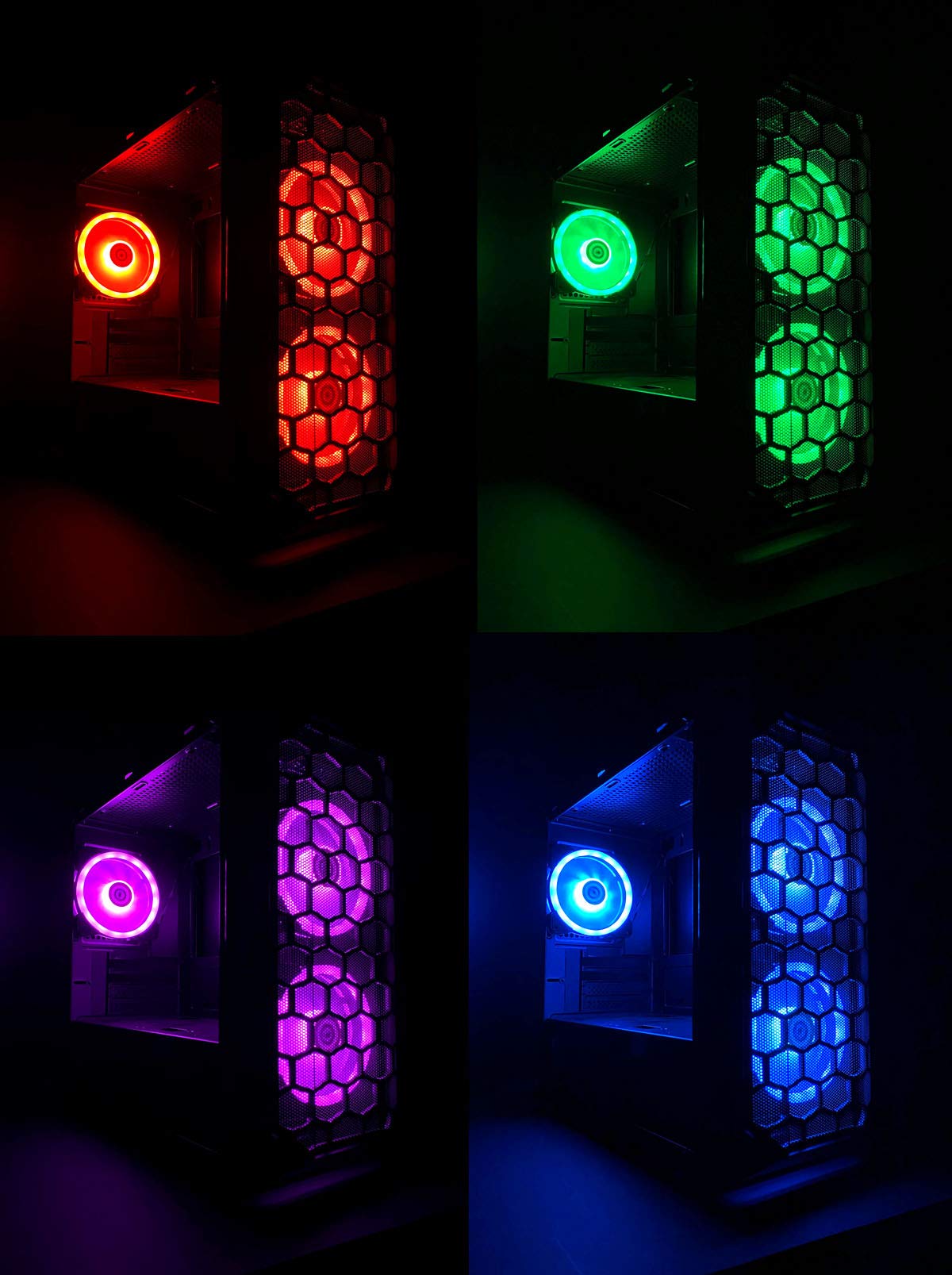 Apevia Prodigy-BK Micro-ATX - Carcasa para Juegos con 1 Panel de Vidrio Templado, Puertos USB 3.0/USB 2.0/Audio, 3 Ventiladores RGB, Marco Negro