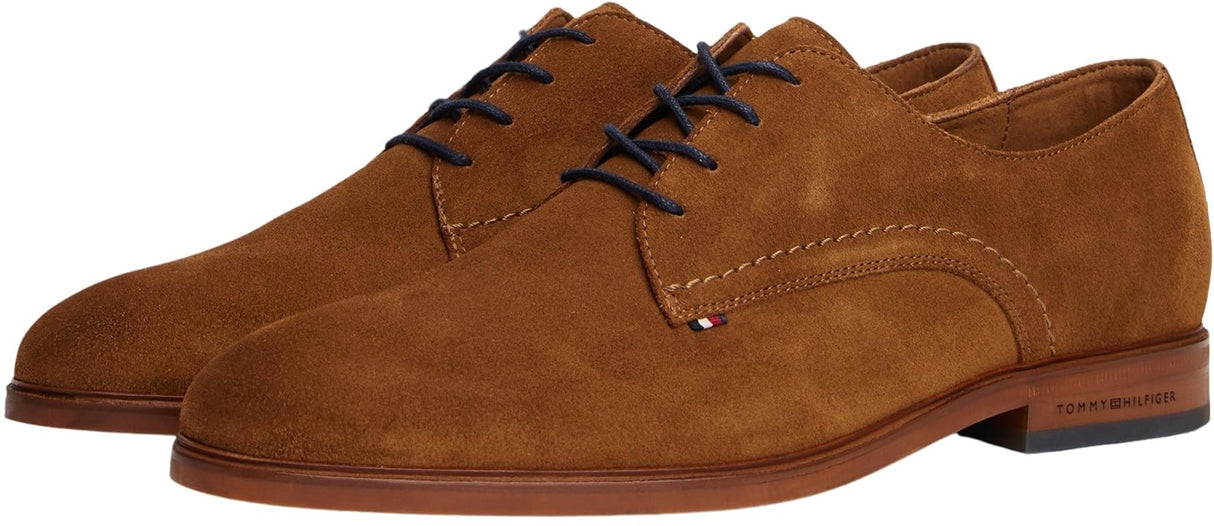 Tommy Hilfiger Zapatos Derby Hombre Dress Suede de Ante, Marrón (Coconut Grove), 41