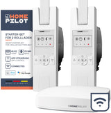 HOMEPILOT - Set inicio 2 persianas Smart | Fácil instalación, eficiencia energética y comodidad | Incluye: 1 Gateway Premium, 2 enrolladores RolloTron Classic Smart.