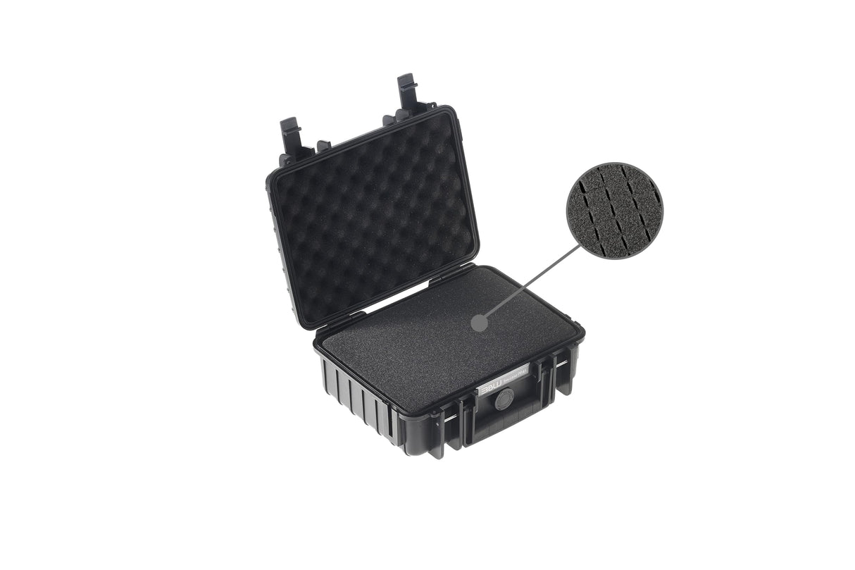 B&W International Type 6000 Outdoor - Maletín para cámara (con espuma), negro