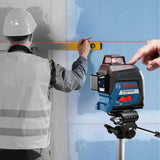 Bosch Professional Nivel láser GLL 3-80 (láser rojo, interior, alcance: hasta 30m, 4 pilas AA, maletín)