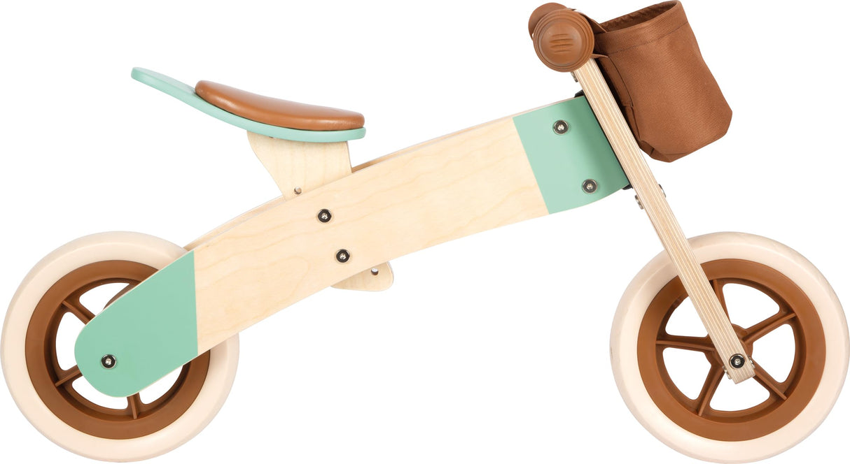small foot Bicicleta de Aprendizaje y Triciclo marrón Caramelo Maxi, Rueda de Madera, a Partir de 12 Meses, 12498, Color