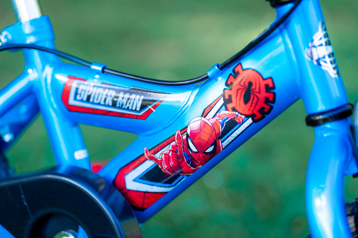 Huffy Marvel Spiderman-Bicicleta de 12 Pulgadas Spider Man, Niños, Azul, 30,5 cm