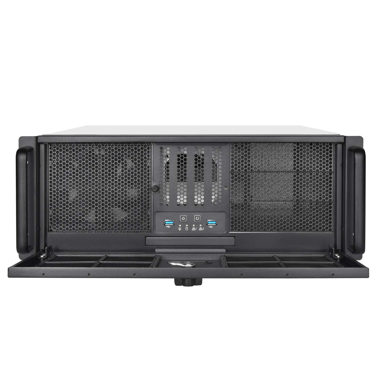 Silverstone SST-RM400 - Chasis para Servidor de Montaje en Rack de 4U, admite hasta SSI-CEB mainboard y ATX (PS2) / Mini PSU redundante