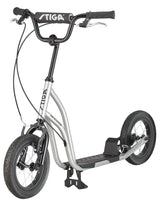 STIGA Patinete Air Scooter - Patinete Freno de Mano, Soporte y Manillar Ajustable en Altura - a Partir de 7 Años - Carga máxima de 100 kg