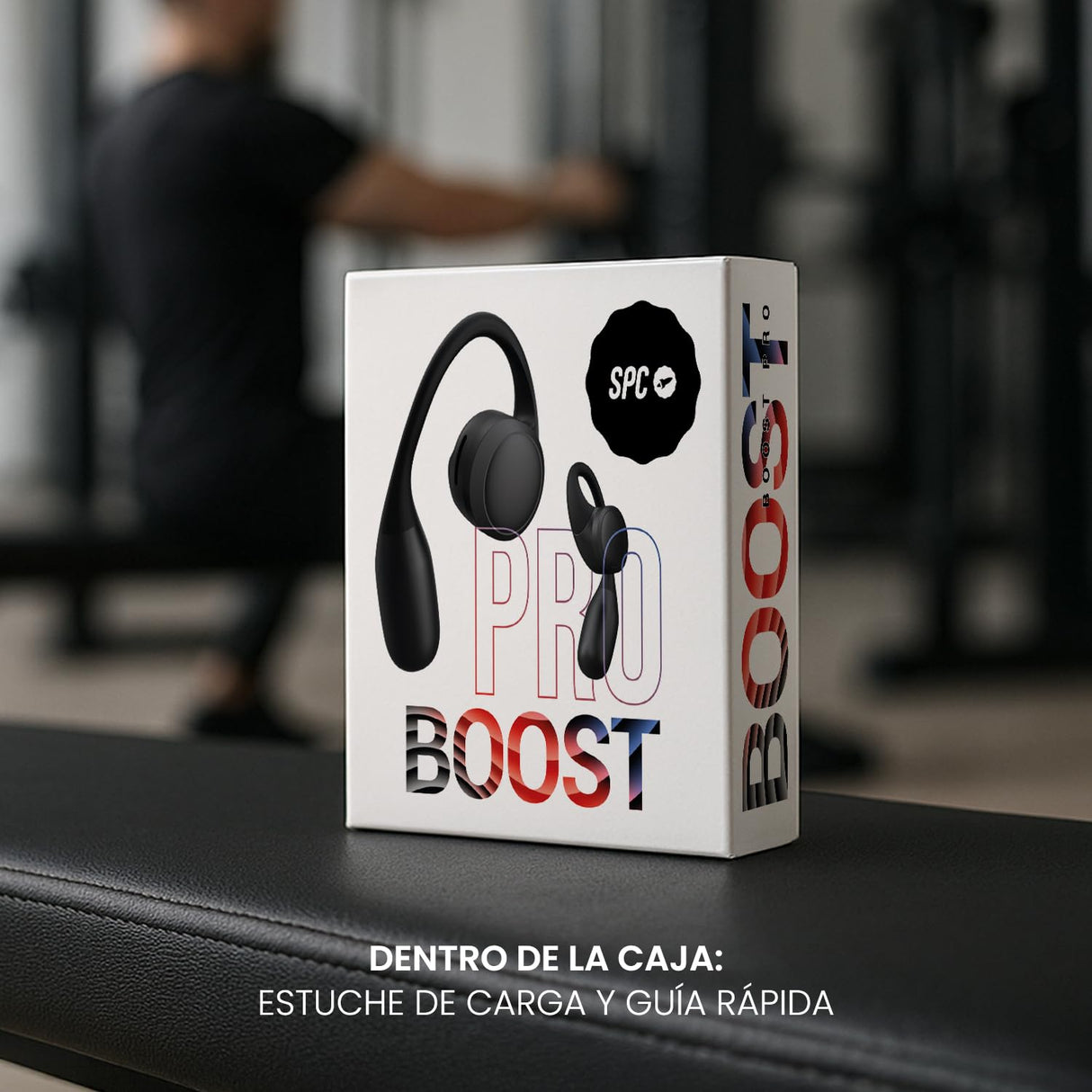 SPC Boost Pro - Auriculares inalámbricos Bluetooth Open-Ear con ENC Cancelación Ruido | 30h de batería | Google Fast Pair | Doble conexión | IPX4 | Control táctil y Asistente de Voz – Negro