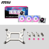MSI MPG CORELIQUID P13 360 WHITE – Refrigeración Líquida AIO 360mm Blanca con ARGB, 3 Ventiladores PWM, Compatible con Intel LGA 1700/1200 y AMD AM5/AM4, Diseño Premium