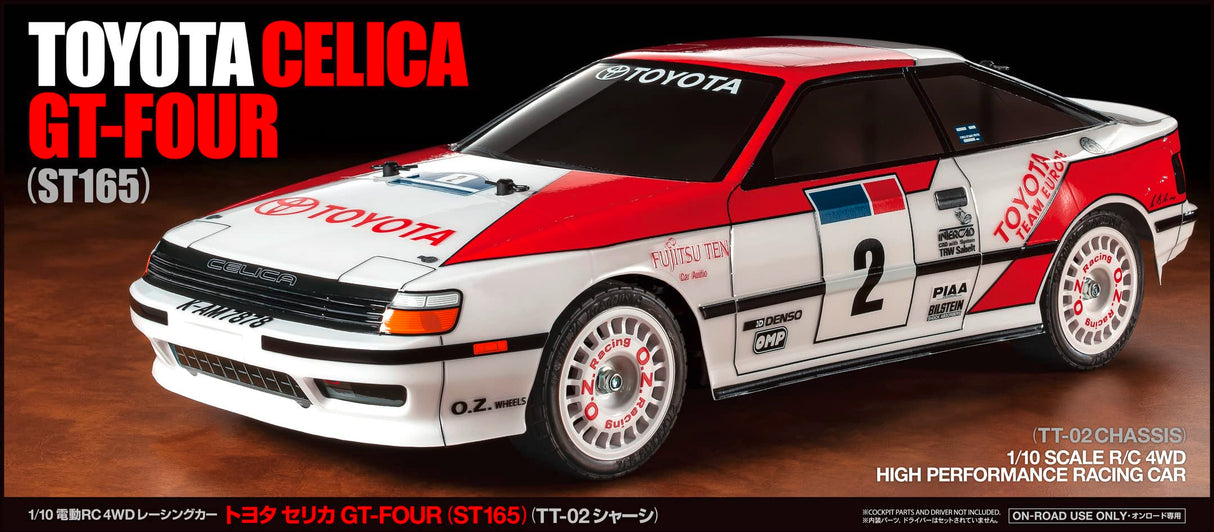 Tamiya 58718 1:10 RC Toyota Celica GT-Four TT-02 - Coche teledirigido, vehículo RC, modelismo, Kit para Montar, Hobby, Bricolaje, modelismo RC