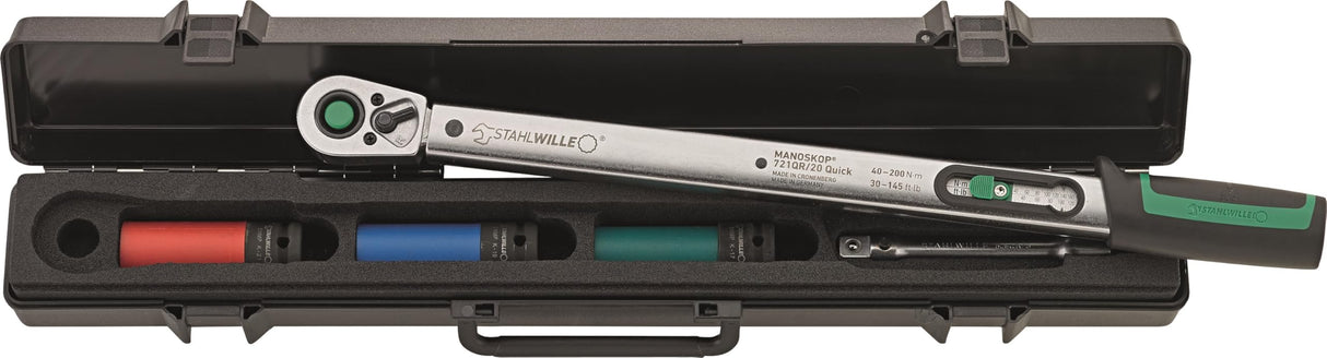 Stahlwille 721Qr/20/3/1 Llave Dinamométrica, Juego de Montaje de Rueda Rápida, 1/2 Pulgadas