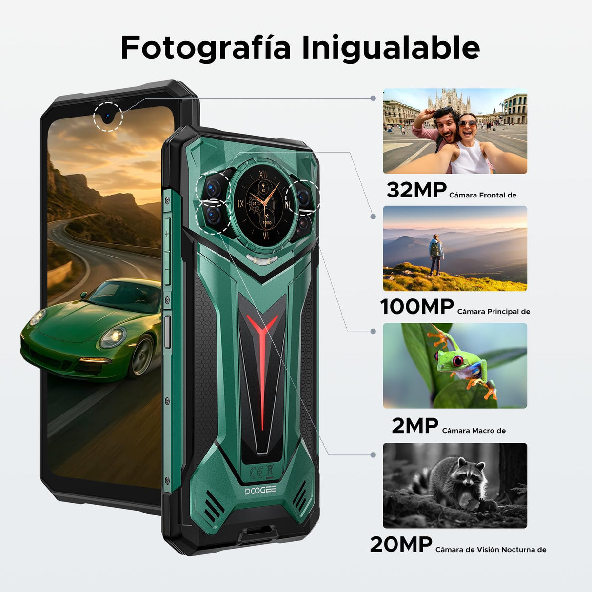 DOOGEE S200 Ultra 5G Movil Irrompible, 6,72" 48GB+1TB, 11000mAh/66W Android 15 Móvil Rugerizado, 5G Teléfono Móvil Resistente, 100MP/Dual SIMOTG/NFC
