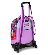 Seven Inside Out 2 Trolley Escuela Jack 3 Ruedas, Violeta, 3 en 1, Mochila Triple Uso con Carro Desenganchable, 33 L, Escuela Primaria, Niña