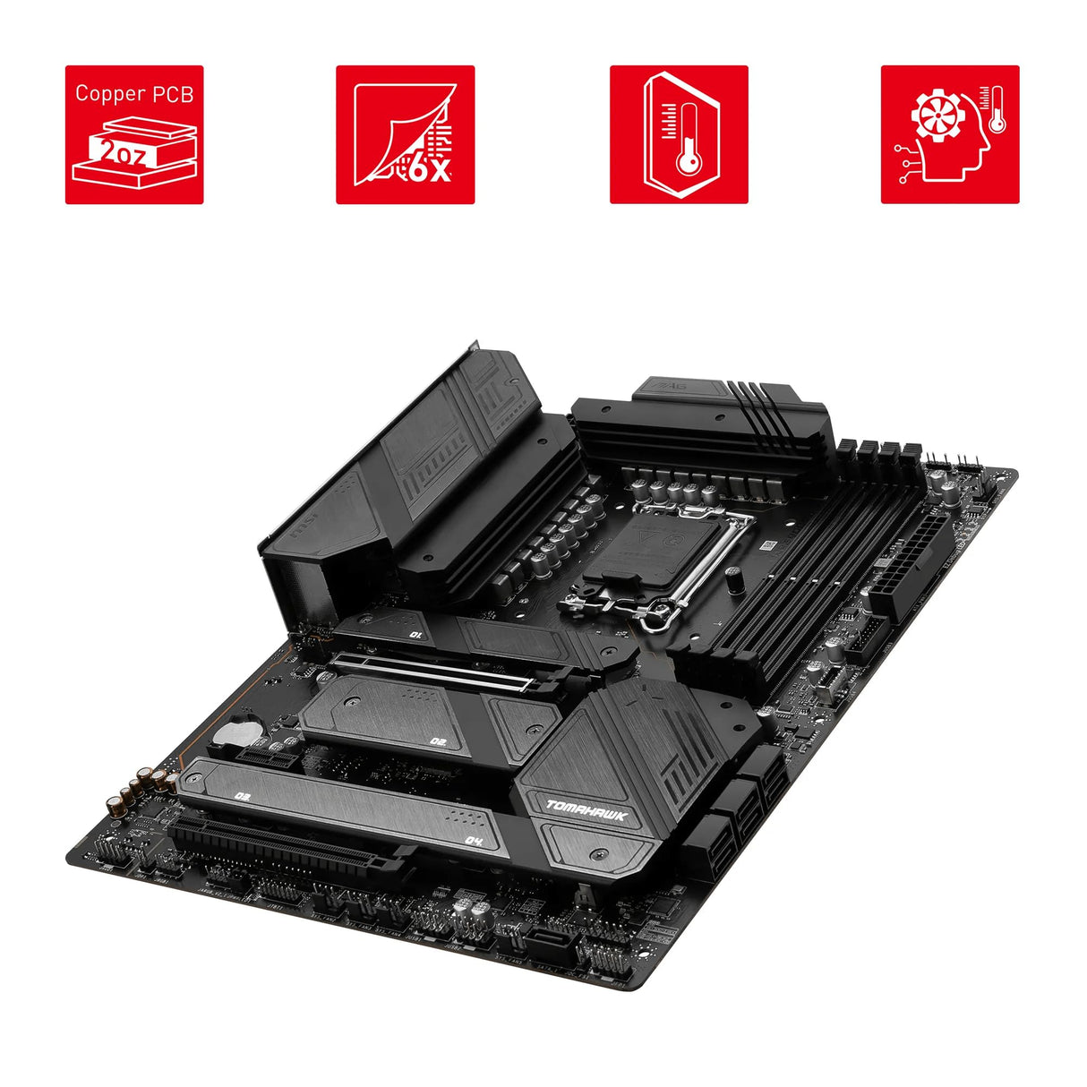 MSI MAG Z790 TOMAHAWK WIFI Placa base ATX - Soporta procesadores Intel 12ª y 13ª Gen Core, LGA 1700 - 90A SPS VRM, DDR5 Memory Boost 7200+MHz/OC, PCIe 5.0 & 4.0 x16, 4 x M.2 Gen4, Wi-Fi 6E