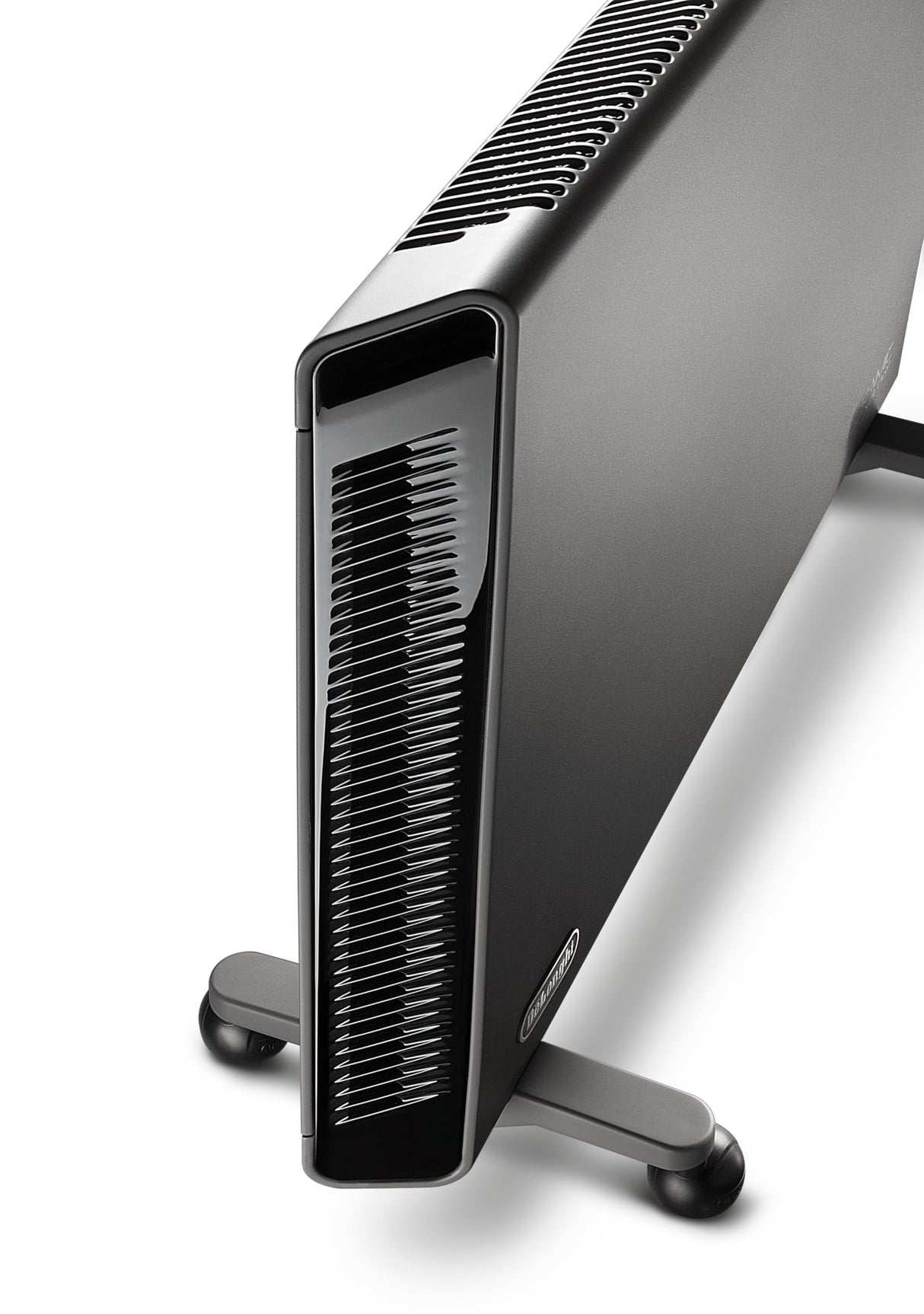 DeLonghi HX65L22 - Convector con 3 niveles de potencia, para hasta 65 m³, función ECO, 2200 W, Schwarzgrau