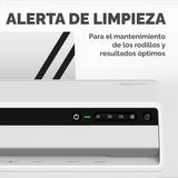 Fellowes Plastificadora Saturn A3 Pequeña Oficina – InstaHeat, lista en 60 segundos, sin atascos, apagado automático – Para fundas de 80/100/125 micras – Incluye 10 fundas – Uso en casa y oficina