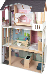 Small Foot Casa de muñecas Villa de Ensueño XL, 3 Pisos, muñecas de hasta 30 cm, Escala 1:6, Aspecto de Madera, 12730