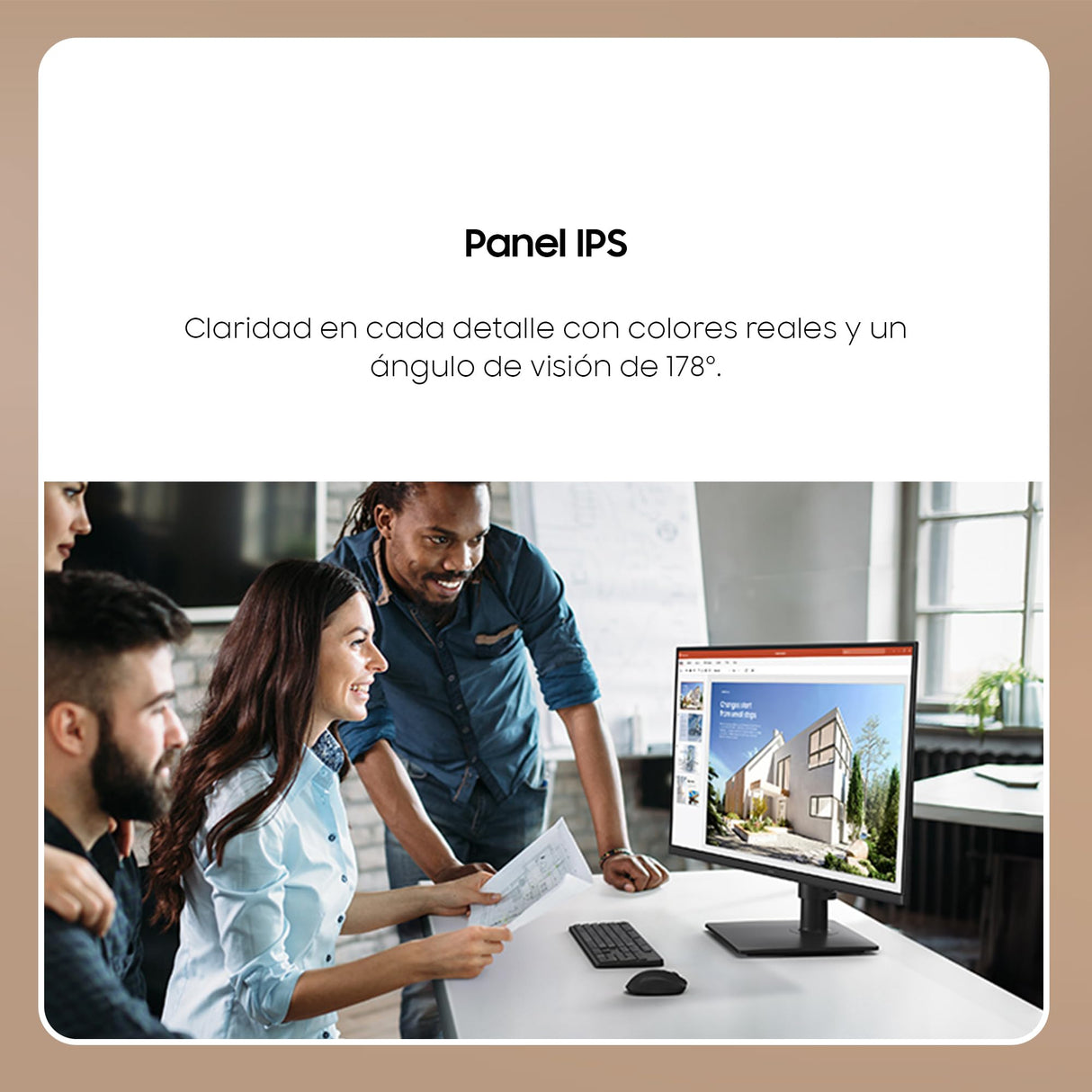 Samsung S40GD Essential Monitor 24", Full HD, IPS Panel, Tasa de Refresco 100Hz, Eye Saver Mode, Super Slim Design, Less Screen Flickering, Altavoces Integrados, Contectividad Múltiple LS24D406GAUXEN