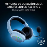 Razer Barracuda X Chroma - Auriculares inalámbricos para Juegos multiplataforma con 6 Zonas Chroma RGB (SmartSwitch Hyperspeed y Bluetooth, Altavoces de 40mm, micrófono Desmontable) Blanco