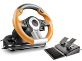 Speedlink DRIFT O.Z. - USB Volante para juegos de ordenador, color negro y naranja