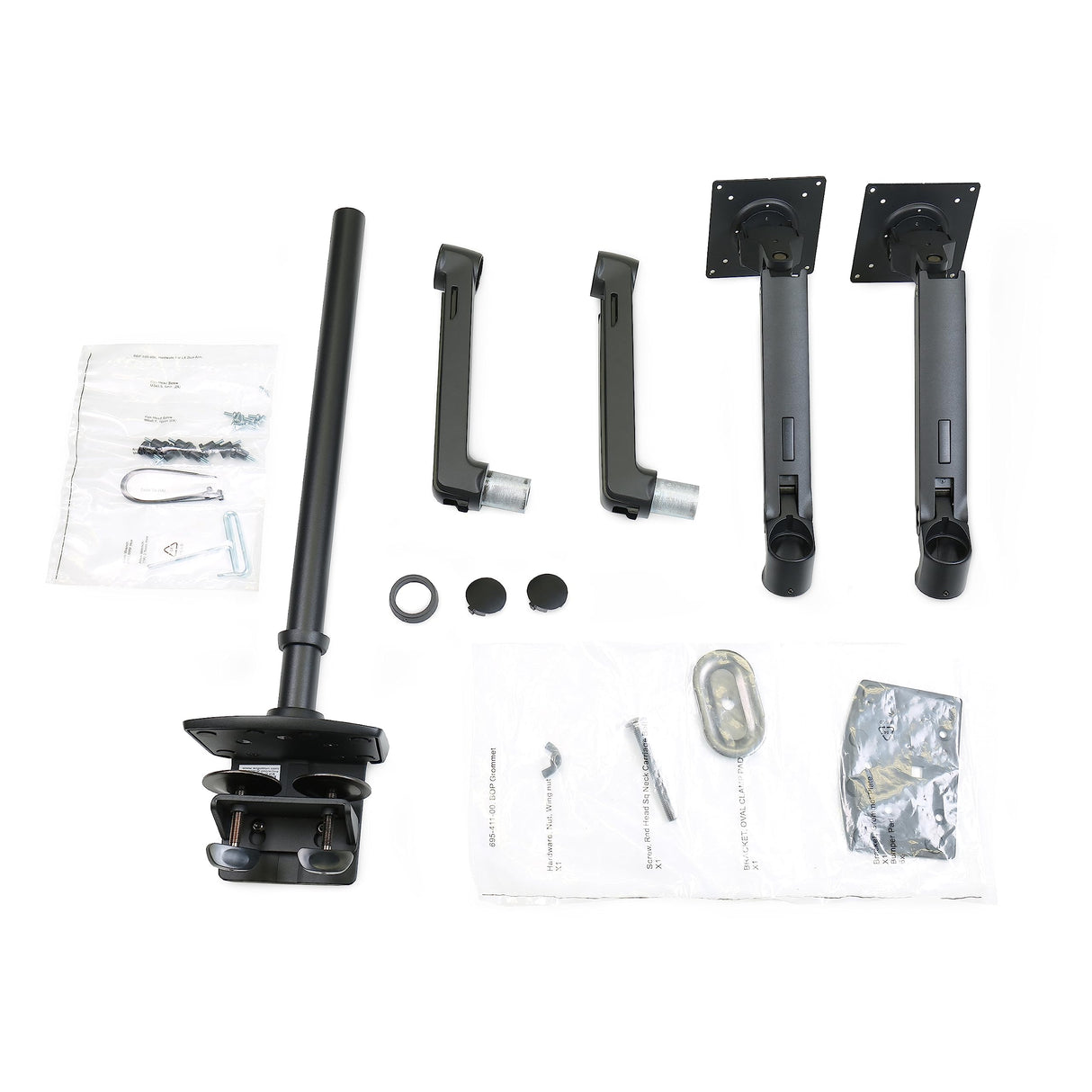 Ergotron LX - Kit de Montaje (Poste Alto, Brazo de apilamiento Dual) - para 2 Pantallas LCD - Negro Mate - Tamaño de Pantalla: hasta 40 Pulgadas - Montaje en Escritorio