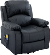 Astan Hogar Sillón Relax con Función Auto-Ayuda (Levanta Personas), Reclinación Eléctrica, Masaje Y Termoterapia, Modelo Ramón AH-AR30930NG, Negro,