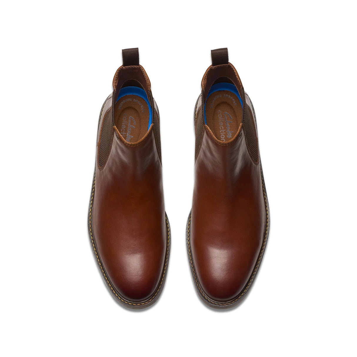 Clarks Jaxen Easy, Botas Estilo Chelsea Hombre, Tan Leather, 41 EU