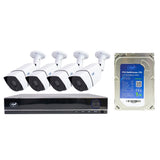 PNI House PTZ1300 - Kit de videovigilancia AHD Full HD, con 4 cámaras de 2 MP, 1080P para Exteriores y PNI SafeHouse de 1 TB Incluidas