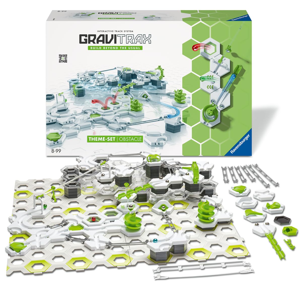Ravensburger - Gravitrax Theme Set Obstacle, Stem, Circuito de canicas con obstáculos, Construcción, Juego Educativo, Juego para niños, 8+ Años