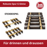 LGB – 70308 Gartenbahn Starter Set de Tren de Navidad con Locomotora y Dos vagones, ferrocarril al Aire Libre, Carril G