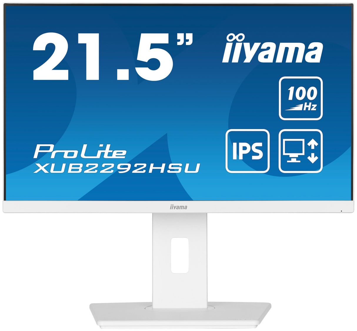 iiyama XUB2292HSU-W6 21,5" Blanco Panel IPS, 1920x1080100Hz, 15cm Regulable en Altura, Pivotante, 250cd/m², Altavoces, HDMI, DisplayPort, 0,4ms MPRT, FreeSync, USB 4X 3.2