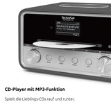 TechniSat DIGITRADIO 586 - Radio híbrido Dab+ (Radio por Internet, FM, Bluetooth, Spotify, Carga inalámbrica, Control por App, Pantalla OLED, USB, CD,MP3, AUX, 20 W, Equipo Compacto, Control Remoto)