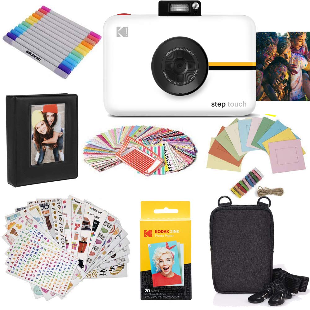 KODAK Step Touch - Cámara Digital de 13 MP e Impresora instantánea con Pantalla de 3.5" (vídeo de Alta definición), Color Blanco