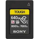 Sony VPG400 Tough CFexpress - Tarjeta de Memoria Flash de Alta Velocidad (Clase G, 640 GB, Tipo A (800 MB/s de Lectura y 700 MB/s de Escritura) - CEA-G640T