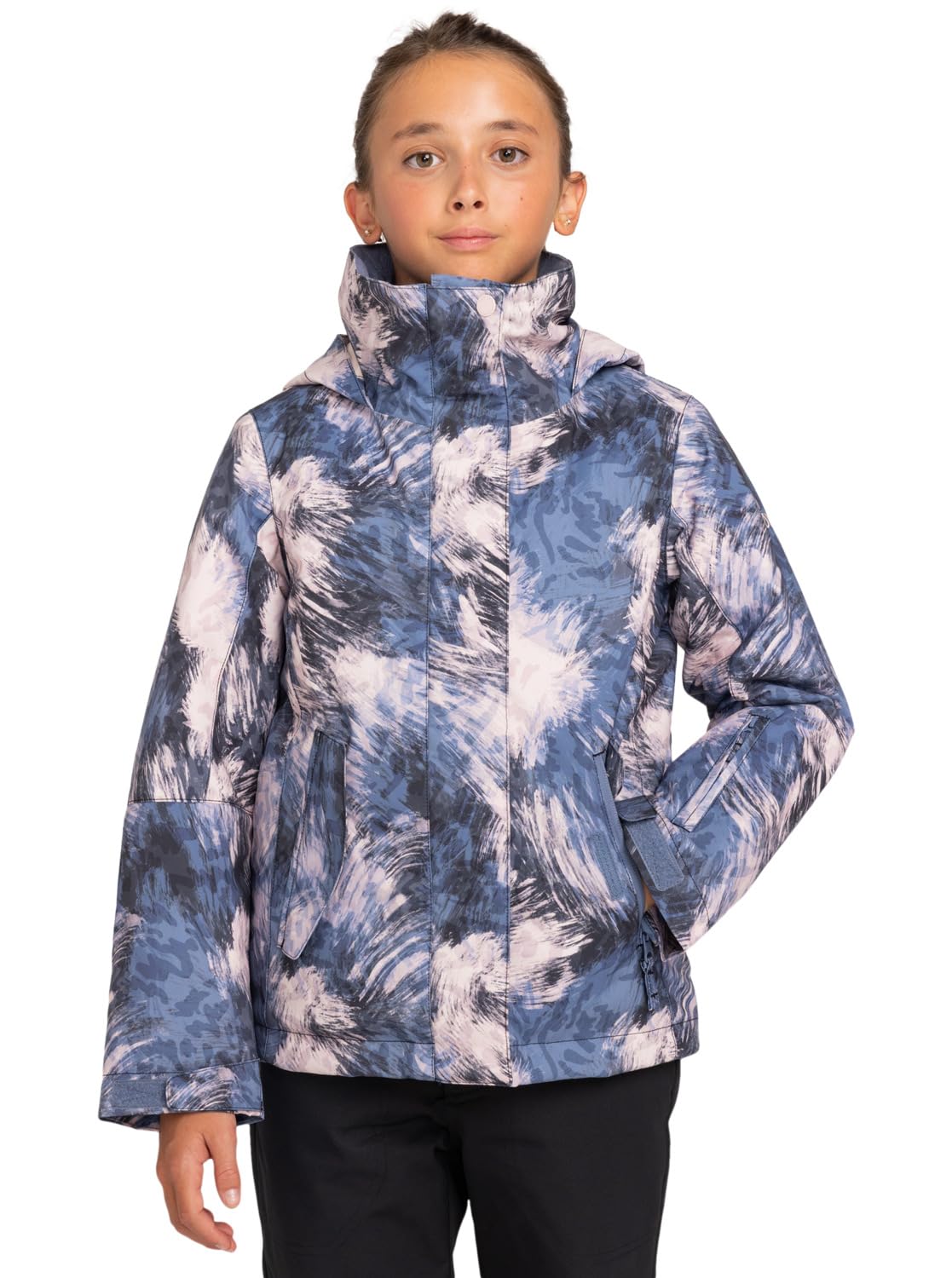 Roxy Jetty Girl JK Chaqueta, Wild Wind DARKNIGHT, Estándar para Niñas
