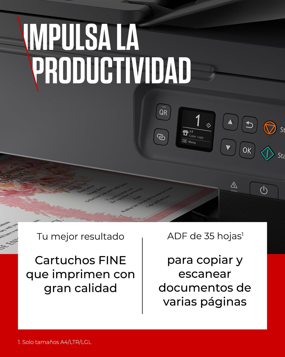 Canon Pixma TS7450i Impresora Multifunción 3 en 1, Sistema de Inyección de Tinta, Impresión, Escaneo y Copia, WiFi, Pixma Print Plan, Impresión a Doble Cara, ADF de 35 Hojas, Bandeja Posterior,Negro
