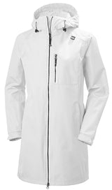Helly Hansen Mujer Chubasquero Largo Belfast, L, Blanco