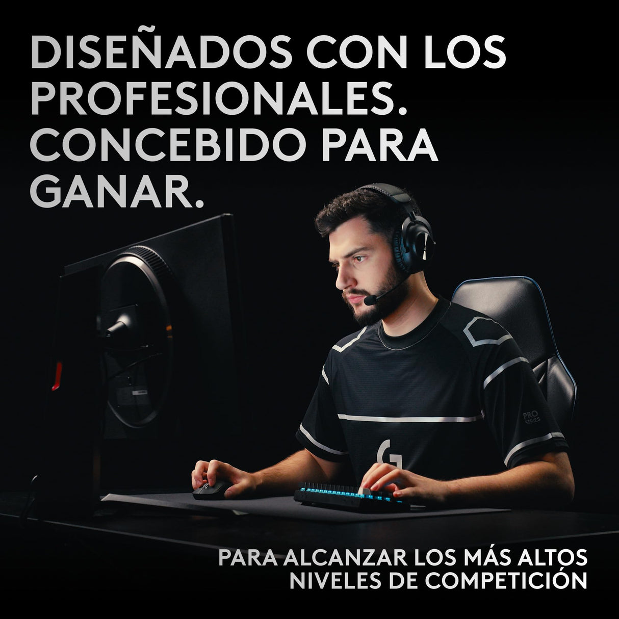 Logitech G PRO X 60% LIGHTSPEED, Miniteclado inalámbrico para gaming, mecánico compacto, RGB LIGHTSYNC, Bluetooth, teclas de PBT, interruptores ópticos GX táctiles, QWERTY US, Negro