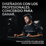 Logitech G PRO X 60% LIGHTSPEED, Miniteclado inalámbrico para gaming, mecánico compacto, RGB LIGHTSYNC, Bluetooth, teclas de PBT, interruptores ópticos GX táctiles, QWERTY US, Negro