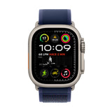 Apple Watch Ultra 2 GPS + Cellular Smartwatch, Reloj Deportivo con Caja de Titanio Natural Resistente de 49 mm y Correa Loop Trail Azul - Talla S/M. Monitor de entreno y Neutro en Carbono