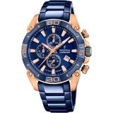 FESTINA Reloj Hombre Analógico de Acero Inoxidable 316l Azul - Movimiento de Cuarzo - Cronógrafo - Calendario - Cristal Zafiro de Alta Resistencia - Resistente al Agua 10 ATM F20711/1 Special Editions